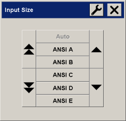 input size menu