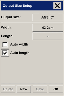 output size setup dialog