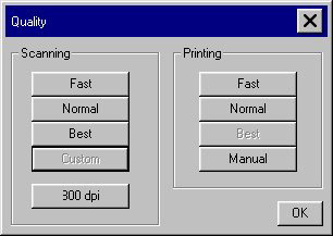 quality settings dialog