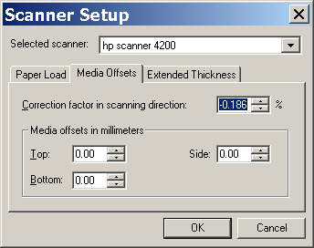 scanner media offset