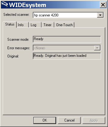 WIDEsystem scanner information