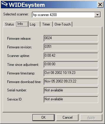 WIDEsystem firmware information