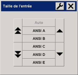 bote de dialogue Taille de l'entre