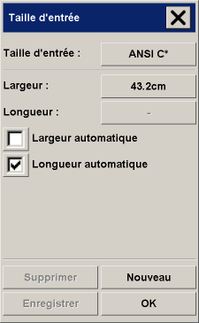 bote de dialogue Taille d'entre