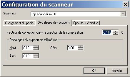dcalage du support du scanneur