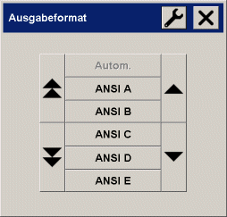 Menü Ausgabeformat