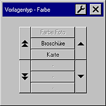 Menü Vorlagentyp
