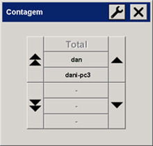 caixa de diálogo lista de contas
