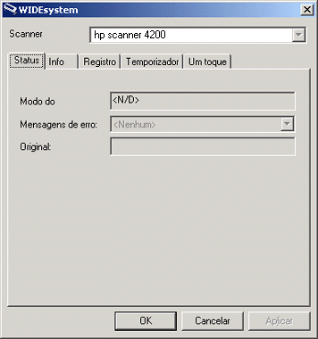 Informações do WIDEsystem sobre o scanner