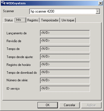 Informações do firmware do WIDEsystem