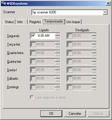 Gerenciamento de tempo WIDEsystem