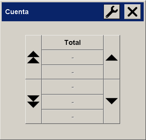 cuadro de diálogo lista de cuentas