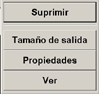 menú contextual de la lista de archivos