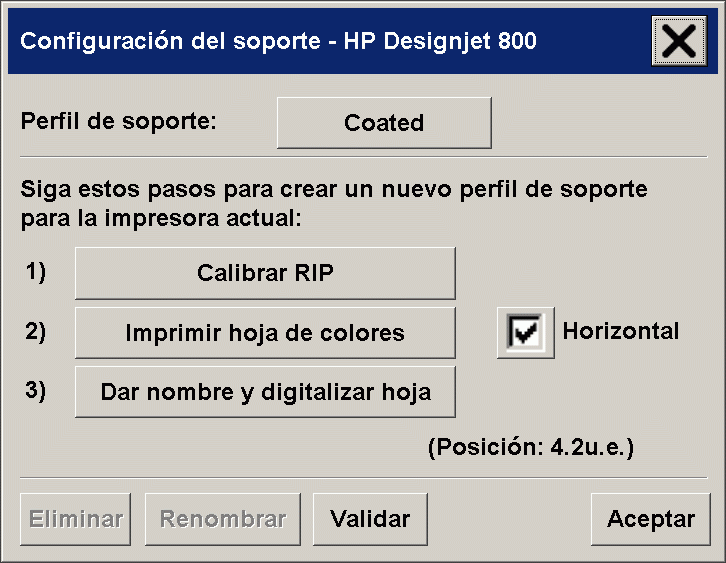 cuadro de diálogo de configuración del papel