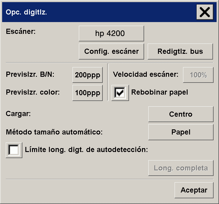 cuadro de diálogo opc. digitlz.