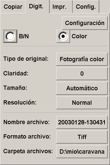 cuadro de diálogo digitalizar en archivo