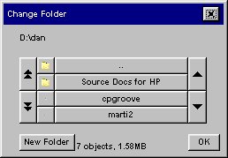 change folder dialog
