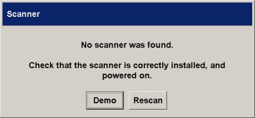 no scanner found message