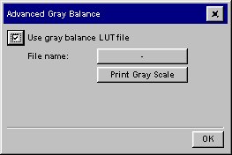 advanced gray balance dialog