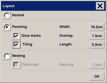 paneling layout selection