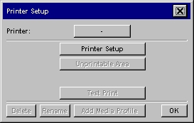 printer setup dialog with no printer