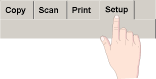 setup tab selection