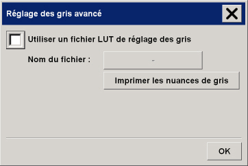 bote de dialogue Rglage des gris avanc