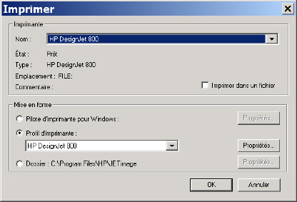 configuration de l'imprimante