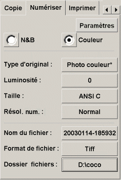 onglet Numriser