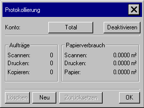 Dialogfeld zur Kontokonfigurierung