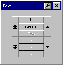 Dialogfeld mit der Kontenliste