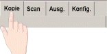 Auswahl der Registerkarte Kopie