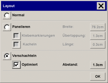 Auswahl der Layoutverschachtelung