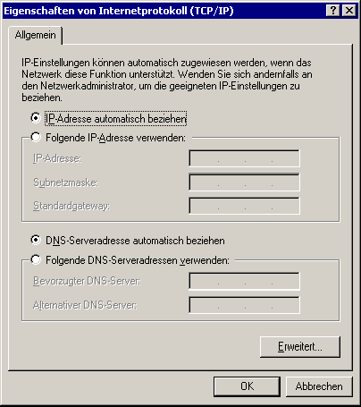 Dialogfeld Eigenschaften von Internetprotokoll (TCP/IP)