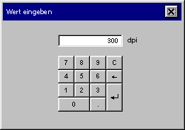 Wertetastatur