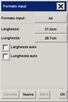 menu Formato di input