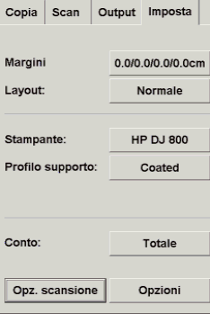 scheda Imposta priva di stampanti