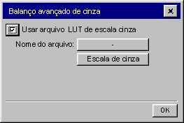 caixa de diálogo balanço avançado de cinza