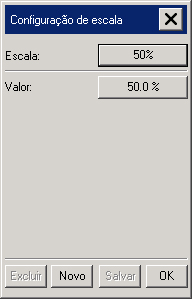 caixa de diálogo configuração de escala