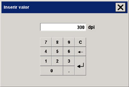 teclado de valores