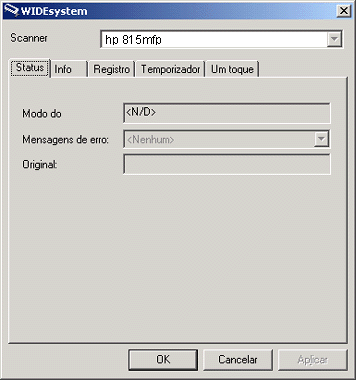 Informações do WIDEsystem sobre o scanner