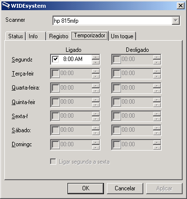 Gerenciamento de tempo WIDEsystem