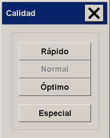 lista de calidades disponibles