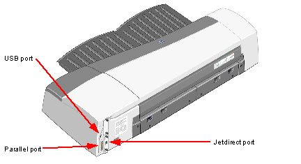 rear view of printer